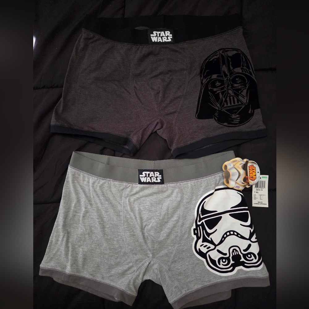 Star Wars Gray and Black Set Of 2 Boxer Briefs, MENS SIZE XL